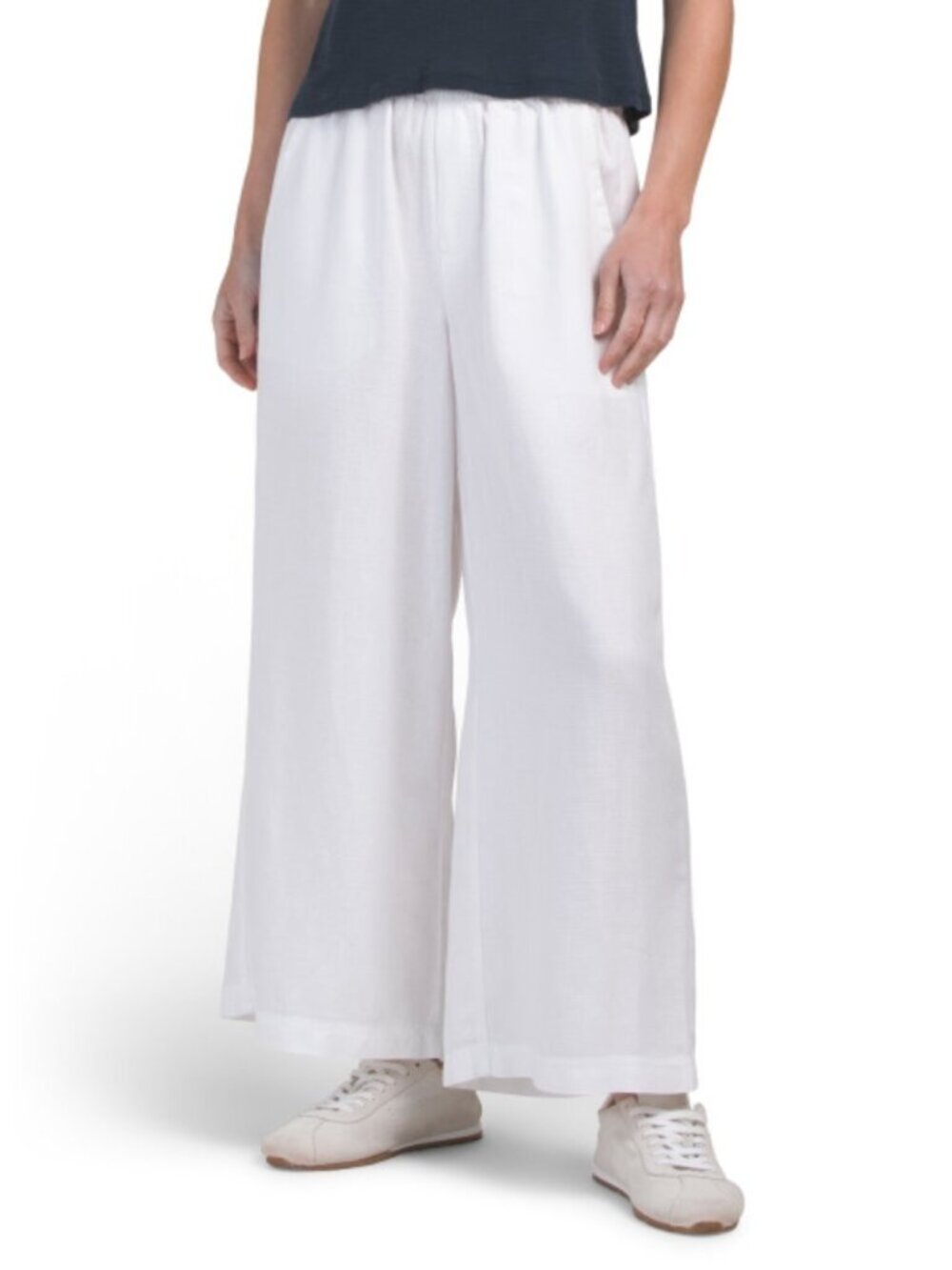 SPLENDID Linen Blend Angie Cropped Palazzo Pants